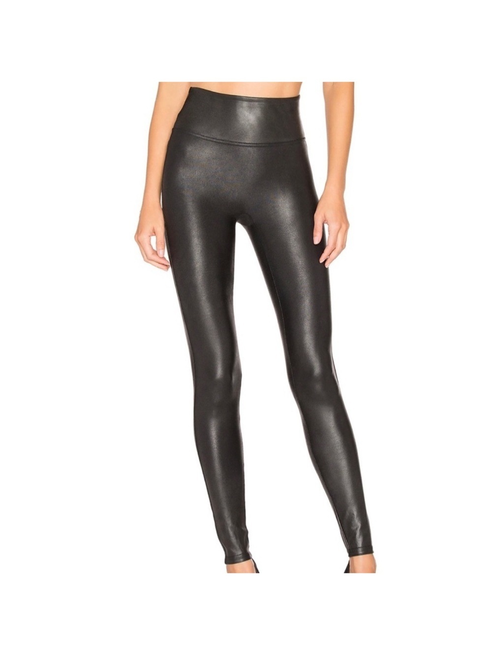 SPANX Black Faux Leather Legging NWT